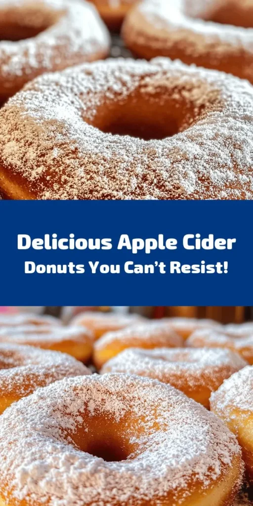 Fall in love with these irresistible apple cider donuts! Made with a blend of warm spices and fresh apple cider, these treats are perfect for cozy mornings or afternoon snacks. This easy-to-follow recipe has you whisking together simple ingredients, baking up fluffy donuts, and coating them in sweet powdered sugar. Enjoy them warm or pair them with your favorite hot beverage. Dive into the deliciousness of autumn with every bite!