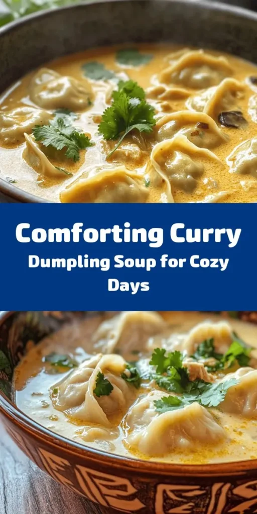 Warm up with this comforting Heavenly Curry Dumpling Soup, perfect for any time of year! Made with a delicious mix of ground chicken or tofu, mushrooms, and fragrant spices, these handmade dumplings are simmered in a creamy coconut broth. With simple ingredients like flour, water, and fresh herbs, this dish is as enjoyable to make as it is to eat. Serve it up with a drizzle of chili oil for an extra kick! Ready in just one hour, it's a delightful meal for any occasion.