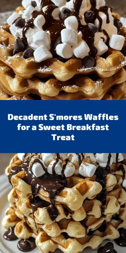 Indulge in these delicious S’mores Waffles for a breakfast that feels like dessert! Featuring fluffy waffles packed with mini marshmallows, gooey chocolate chips, and crunchy graham crackers, this recipe is a fun twist on a classic treat. Ready in just 20 minutes, they’re perfect for a cozy weekend morning. Top with whipped cream and chocolate sauce for an extra layer of indulgence. Try this breakfast delight that will surely delight everyone!