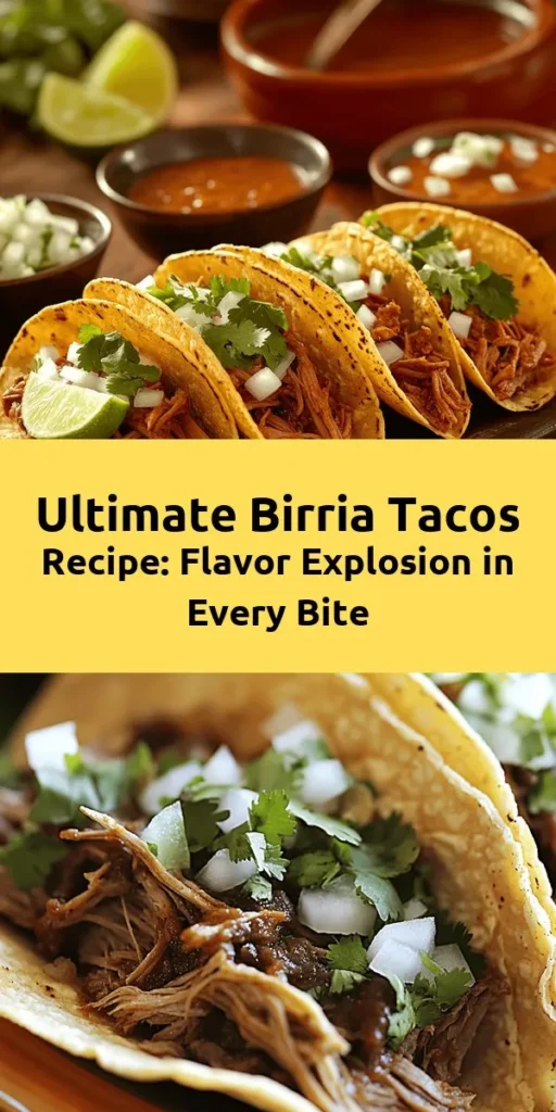Dive into deliciousness with my favorite Birria Tacos! This savory recipe features tender beef chuck roast marinated in a rich blend of spices and dried chilies. Slow-cooked to perfection, the shredded beef is piled into crispy corn tortillas and topped with fresh cilantro, onions, and creamy Queso Fresco. Don't forget to serve with a side of flavorful consomé for dipping! Ideal for family gatherings or a cozy night in. Enjoy the burst of flavors in every bite!
